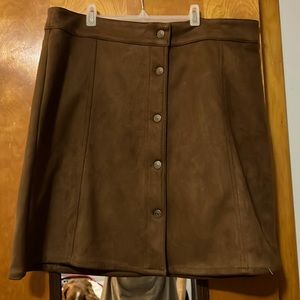 Brown skirt by Chaps.  Machine washable.